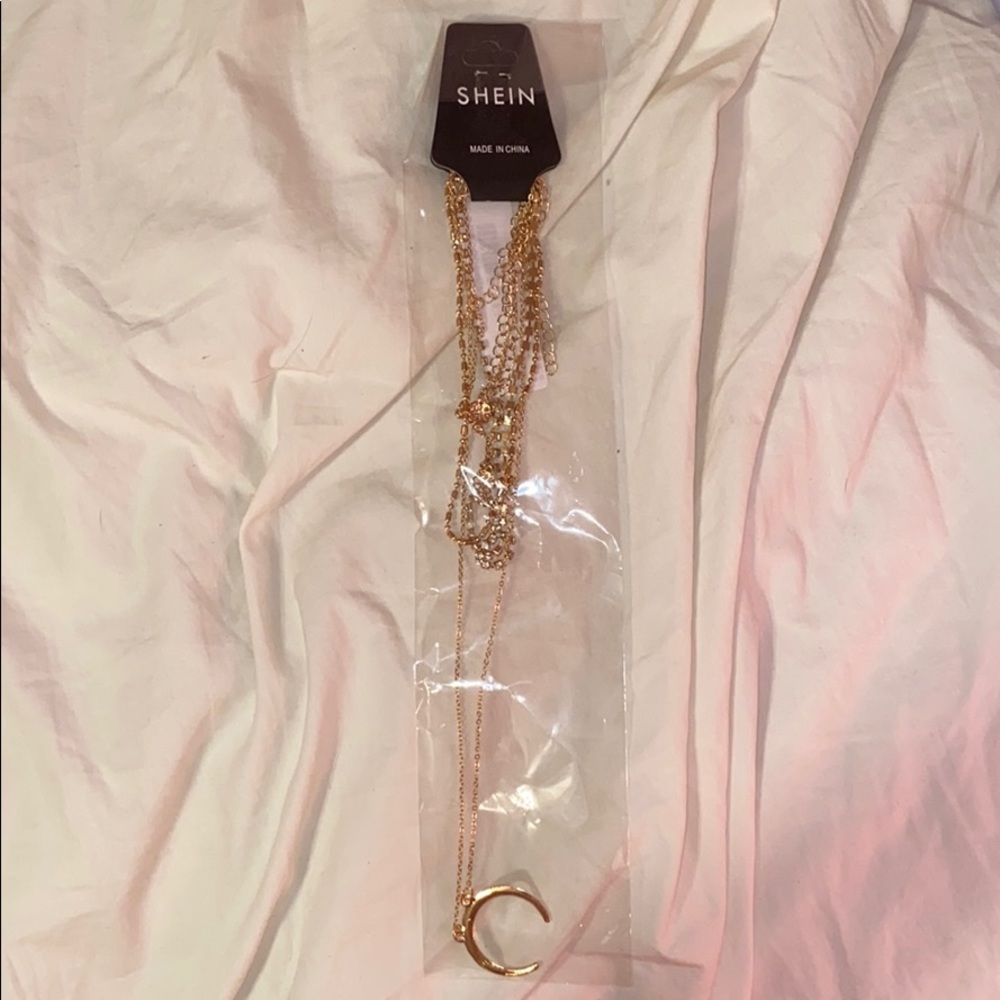 Unopened Shein layer gold necklace